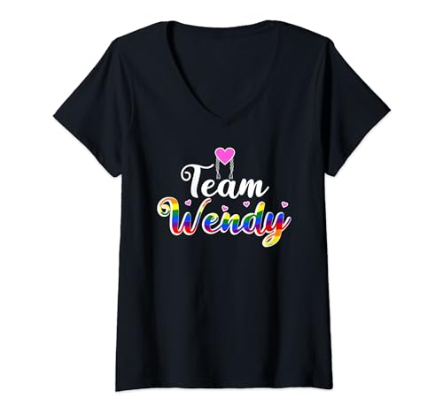 Damen Lustiges Team Wendy Shirt Rainbow Pride Wendy T-Shirt mit V-Ausschnitt Damen Lustiges Team Wendy Shirt Rainbow Pride Wendy T-Shirt mit V-Ausschnitt von We love Wendy Gifts