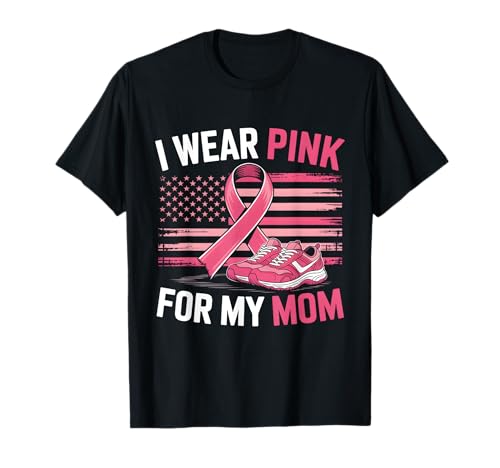 I Wear Pink for My Mom Sneakers USA Flag Kinder Herren Jugend T-Shirt I Wear Pink for My Mom Sneakers USA Flag Kinder Herren Jugend T-Shirt von We walk for Mom Breast Cancer Awareness