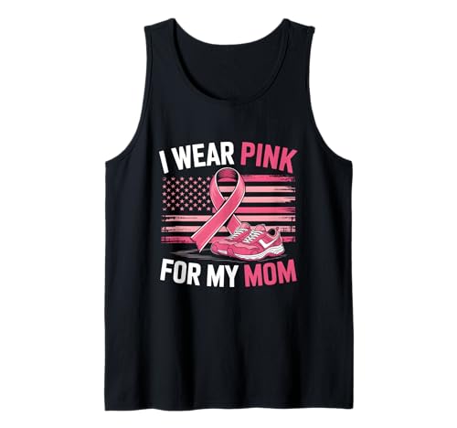 I Wear Pink for My Mom Sneakers USA Flag Kinder Herren Jugend Tank Top I Wear Pink for My Mom Sneakers USA Flag Kinder Herren Jugend Tank Top von We walk for Mom Breast Cancer Awareness