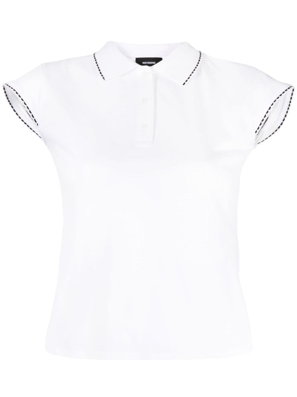 We11done Poloshirt mit Kontrastdetails - Weiß von We11done