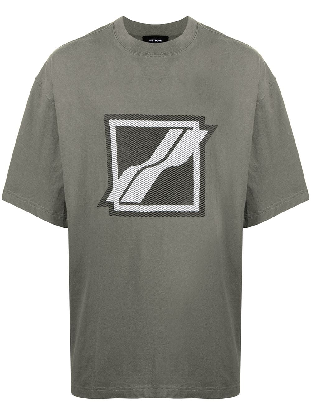 We11done T-Shirt mit Logo-Print - Grau von We11done