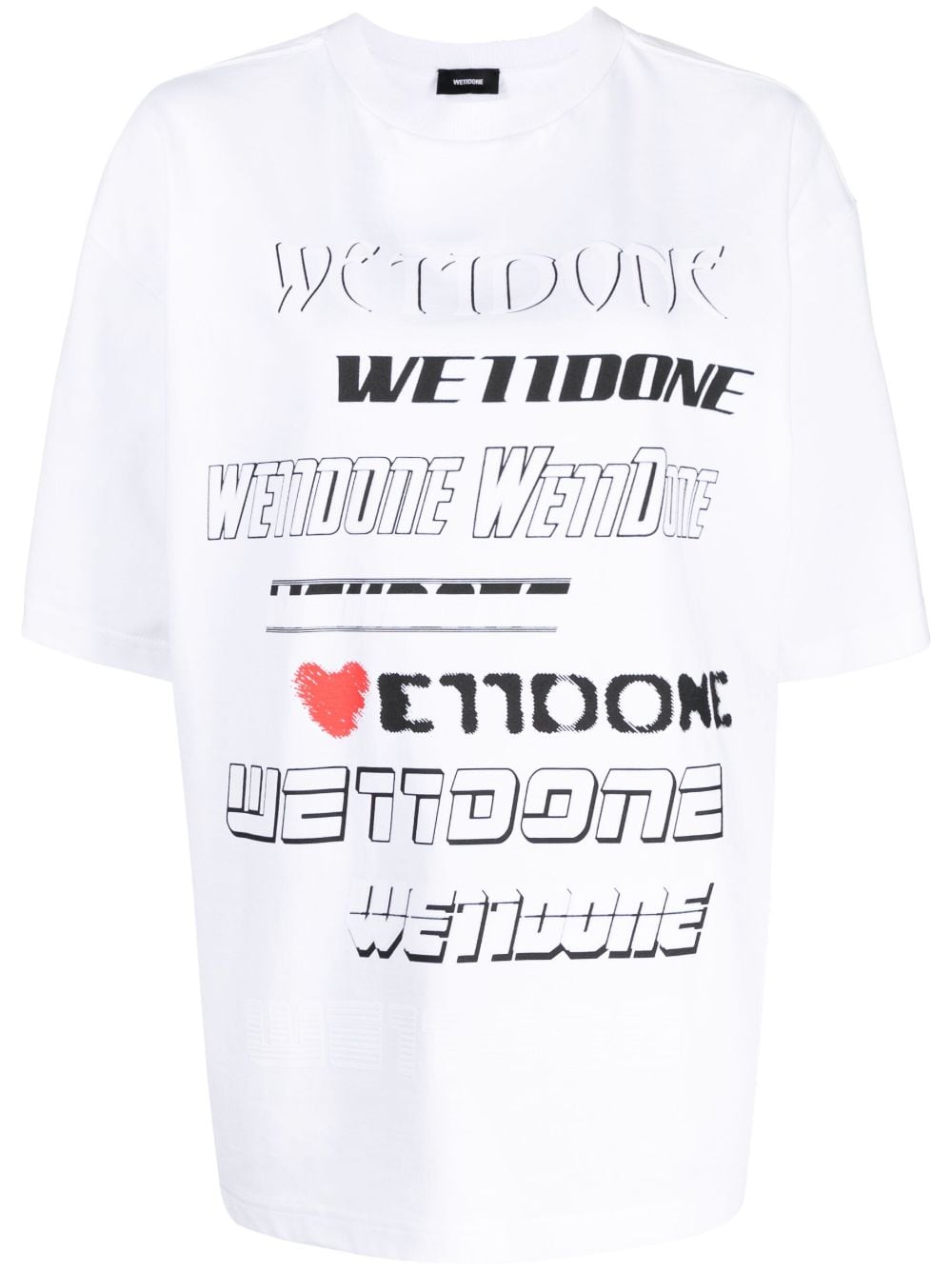 We11done T-Shirt mit Logo-Print - Weiß von We11done