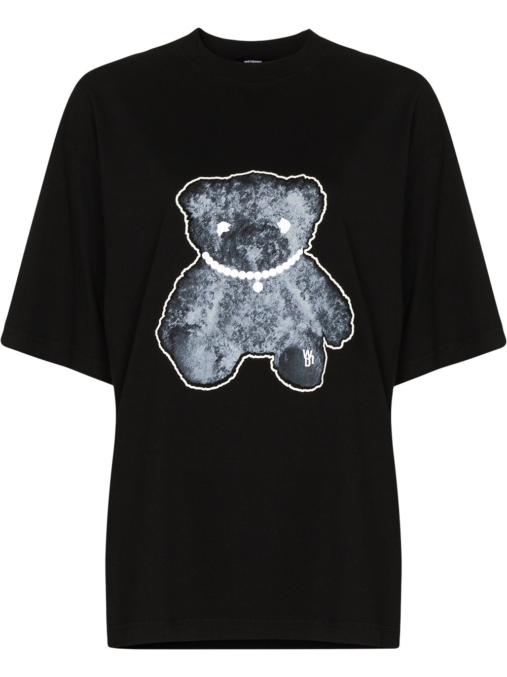 We11done T-Shirt mit Teddy - Schwarz von We11done