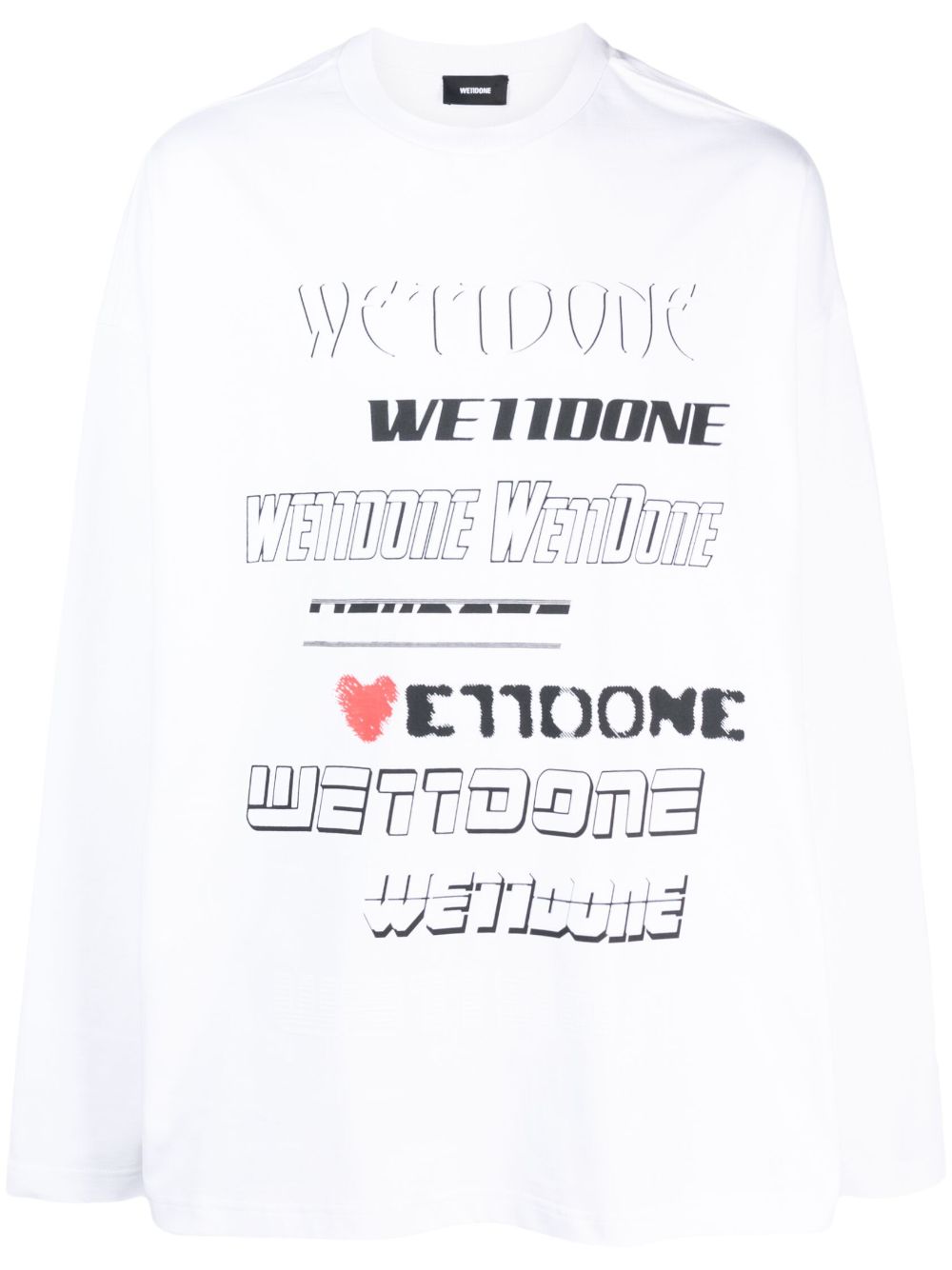 We11done Sweatshirt mit Logo-Print - Weiß von We11done