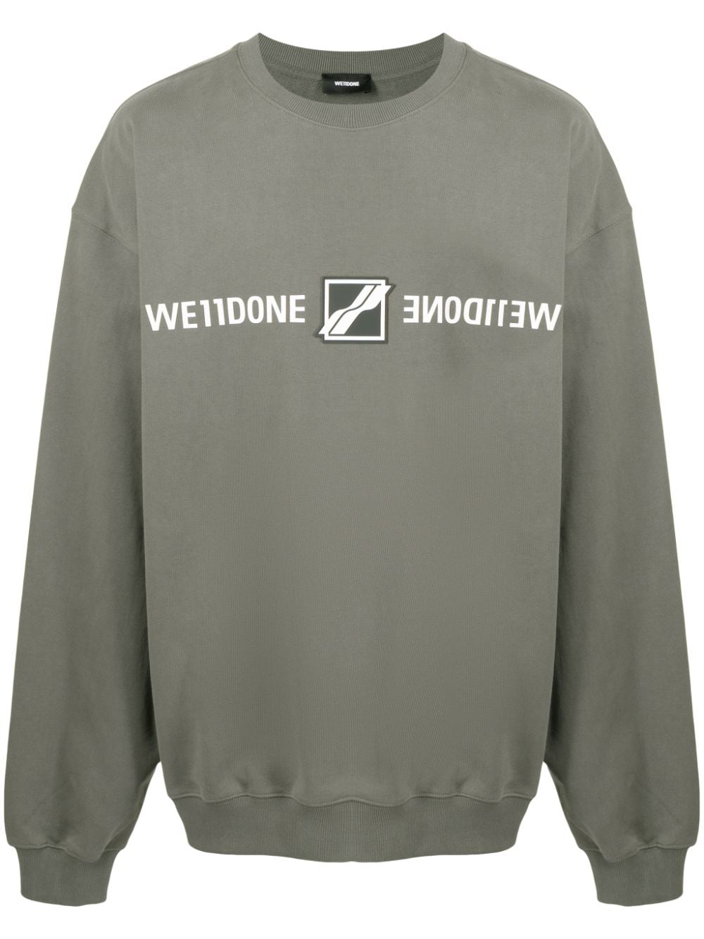 We11done Sweatshirt mit Logo-Print - Grau von We11done