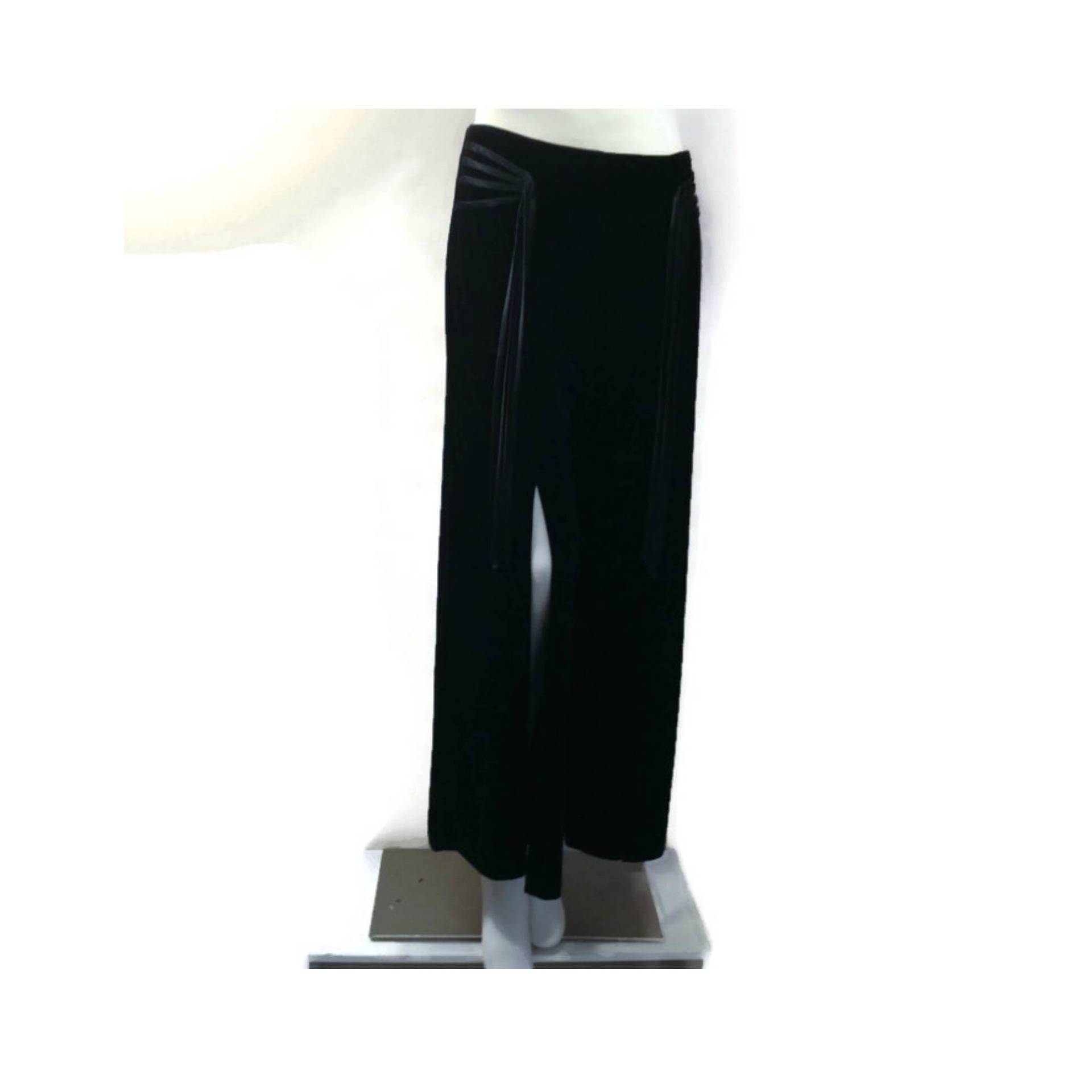 Jahrgang J. R. Nites Petites Von Caliendo Schwarz Velour-Palazzo-Hose Mit Angebrachten Faux Schnur Gürtel Hipster Weites Bein Samt Boho-Disco-stil Jahrgang J. R. Nites Petites Von Caliendo Schwarz Velour-Palazzo-Hose Mit Angebrachten Faux Schnur Gürtel Hipster Weites Bein Samt Boho-Disco-stil von WeAreOldSchool