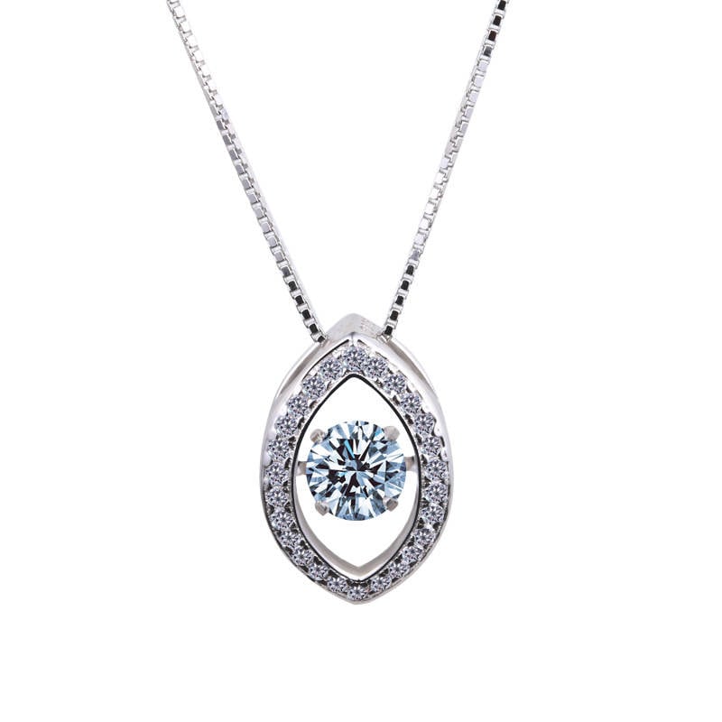 Drehbarer Solitär Anhänger - 925 Sterling Silber Mit Drehbarem Cz Diamant Stein | Ideales Valentinstagsgeschenk Drehbarer Solitär Anhänger - 925 Sterling Silber Mit Drehbarem Cz Diamant Stein | Ideales Valentinstagsgeschenk von WeAreVanity