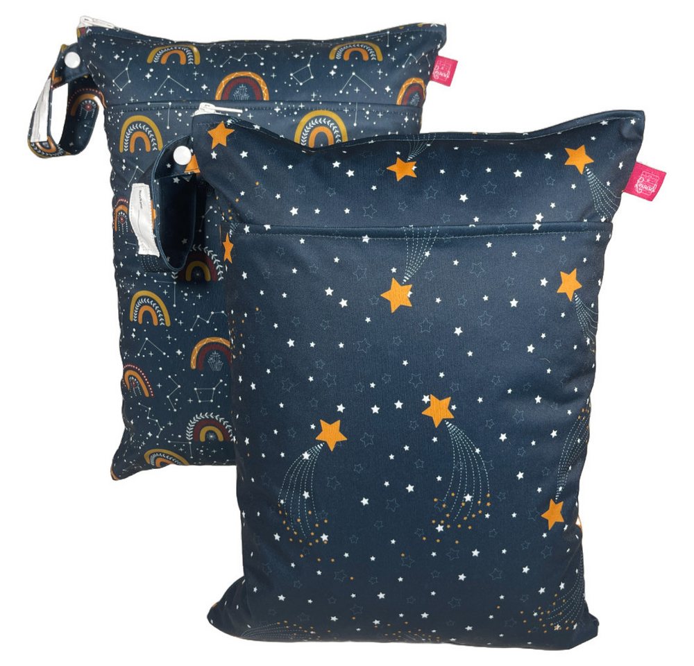 WeBaDa Windeltasche Wetbag Set Nasstaschen, Wäschebeutel - verschiedene Motive (Spar-Set, 2er-Set), waschbar, hygienisch, langlebig von WeBaDa