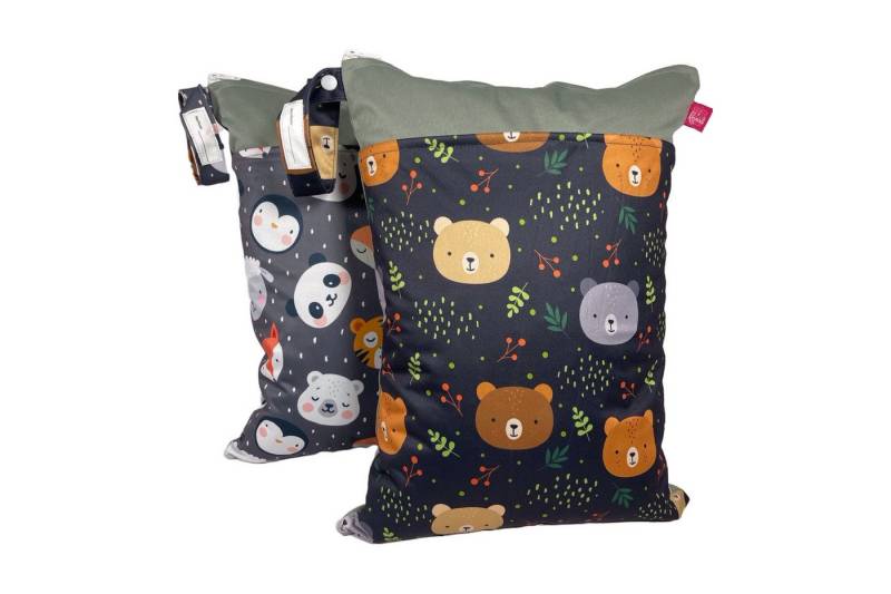 WeBaDa Windeltasche Wetbag Set Nasstaschen, Wäschebeutel - verschiedene Motive (Spar-Set, 2er-Set), waschbar, hygienisch, langlebig von WeBaDa