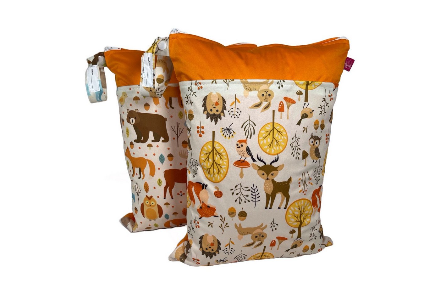 WeBaDa Windeltasche Wetbag Set Nasstaschen, Wäschebeutel - verschiedene Motive (Spar-Set, 2er-Set), waschbar, hygienisch, langlebig von WeBaDa