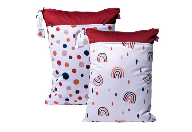 WeBaDa Windeltasche Wetbag Set Nasstaschen, Wäschebeutel - verschiedene Motive (Spar-Set, 2er-Set), waschbar, hygienisch, langlebig von WeBaDa