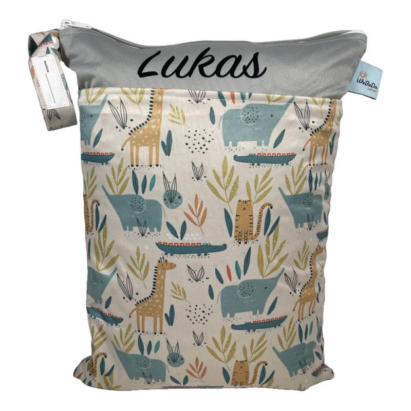 Wetbag Mit Namen "Lukas" - Einzelstück Fertig Bedruckt, Wechselwäsche, Stoffwindeln, Badesachen, Nahezu Wasserdicht, Geschenk Kitakind, Baby Wetbag Mit Namen "Lukas" - Einzelstück Fertig Bedruckt, Wechselwäsche, Stoffwindeln, Badesachen, Nahezu Wasserdicht, Geschenk Kitakind, Baby von WeBaDaLEINAD