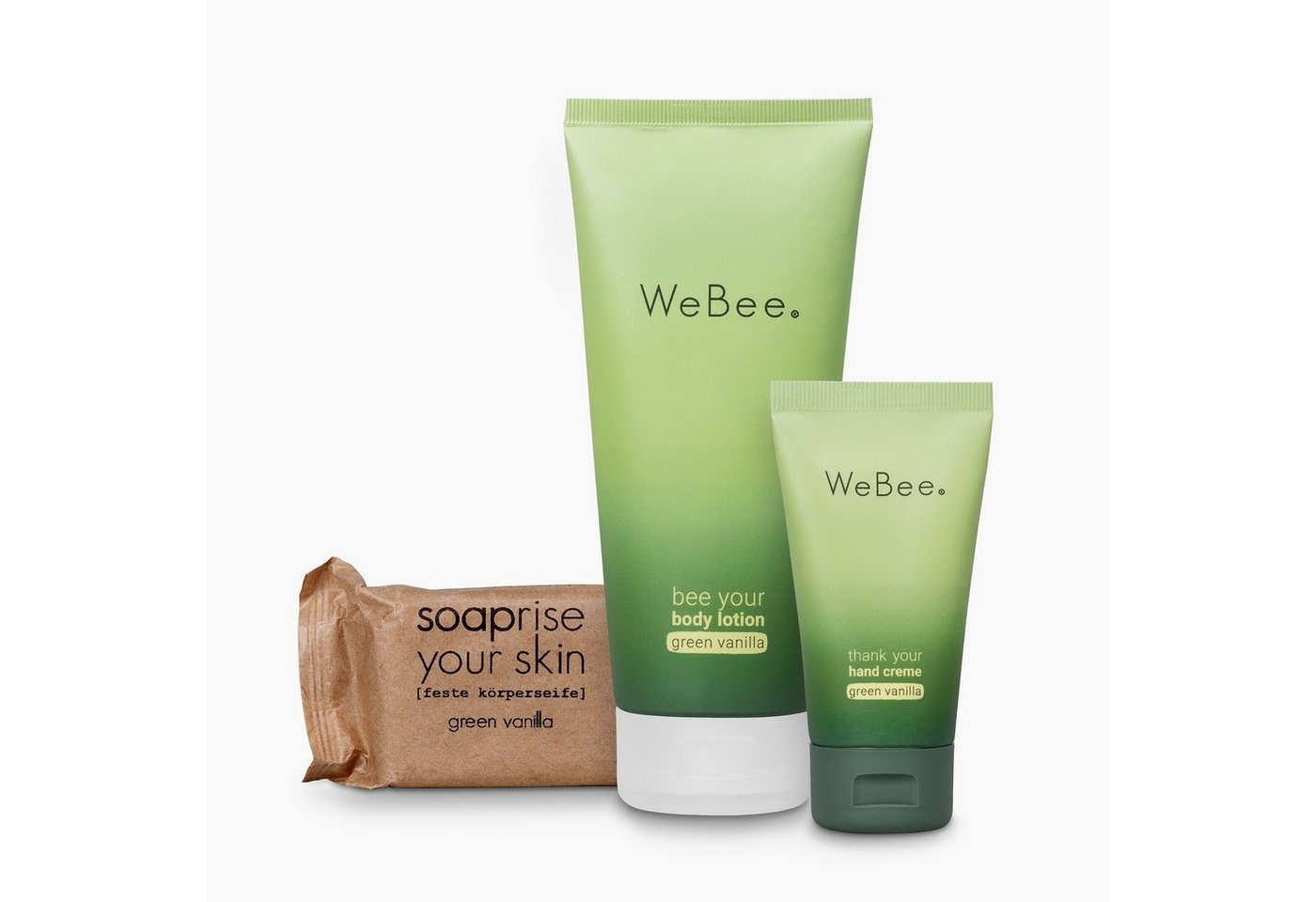 WeBee Bodylotion green vanilla trio - Handcreme, Bodylotion & Körperseife von WeBee