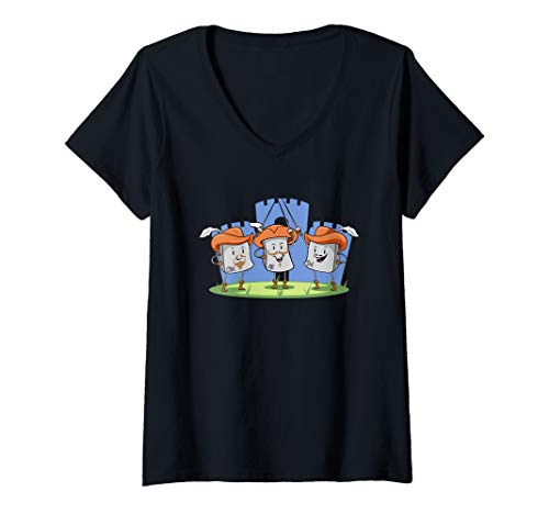 Damen Lustiger Computer Nerd Spruch - 3 Musketiere T-Shirt mit V-Ausschnitt Damen Lustiger Computer Nerd Spruch - 3 Musketiere T-Shirt mit V-Ausschnitt von WeBo And Dragons