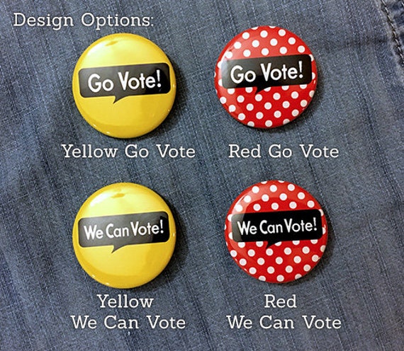 Go Vote Pins, We Can Vote, Rosie The Riveter Kostüm Zusatz von WeCanRosie