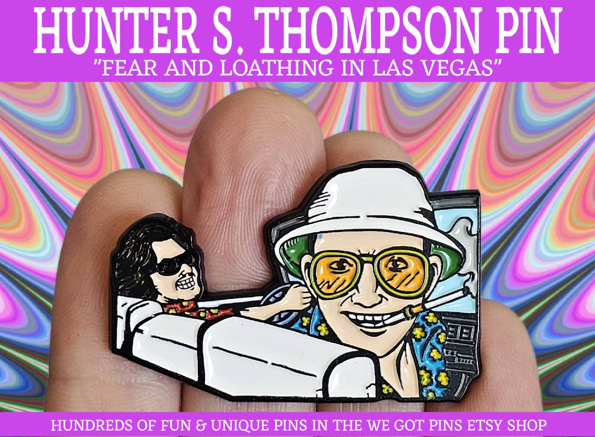10Er Pack Von Hunter S Thompson Fear & Loathing in Las Vegas Emaille Hut Anstecknadel Lot 10Er Pack Von Hunter S Thompson Fear & Loathing in Las Vegas Emaille Hut Anstecknadel Lot von WeGotPinsMerch