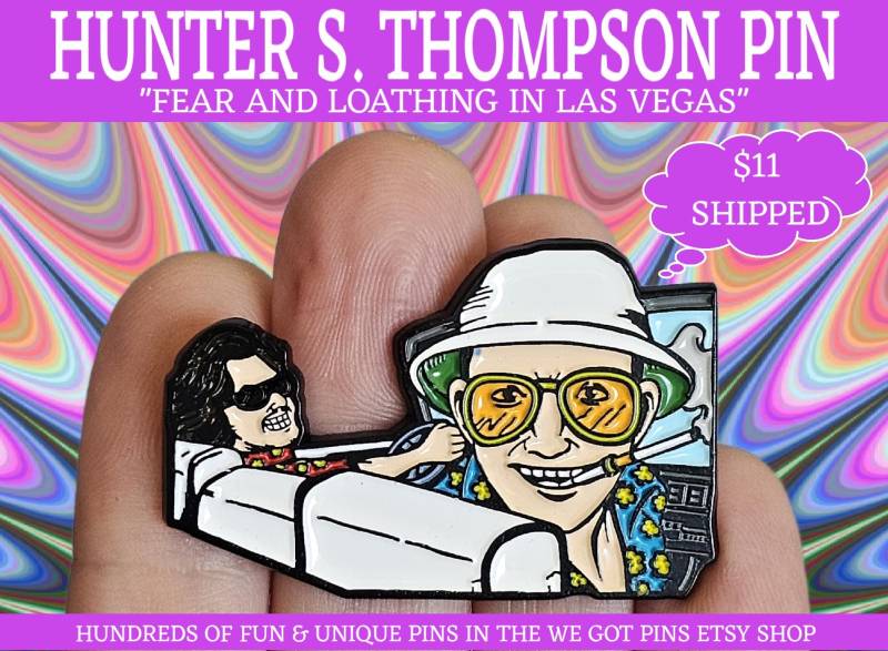 Hunter S Thompson Fear & Loathing in Las Vegas Emaille Hut Anstecknadel Hunter S Thompson Fear & Loathing in Las Vegas Emaille Hut Anstecknadel von WeGotPinsMerch