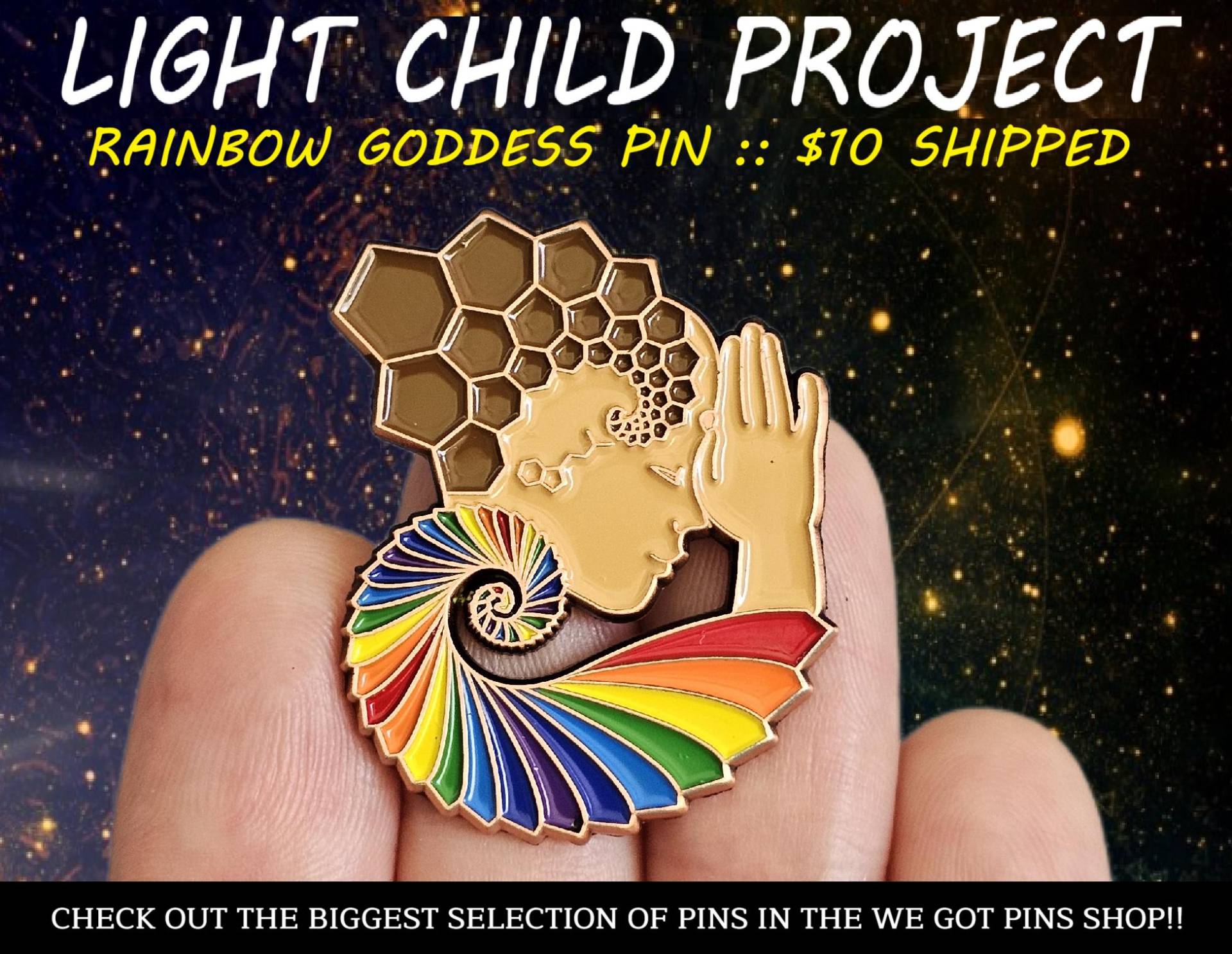 Offizielle Light Child Project Molecule Sacred G Geometry Roygbiv Bass Goddess Revers Hutnadel Offizielle Light Child Project Molecule Sacred G Geometry Roygbiv Bass Goddess Revers Hutnadel von WeGotPinsMerch