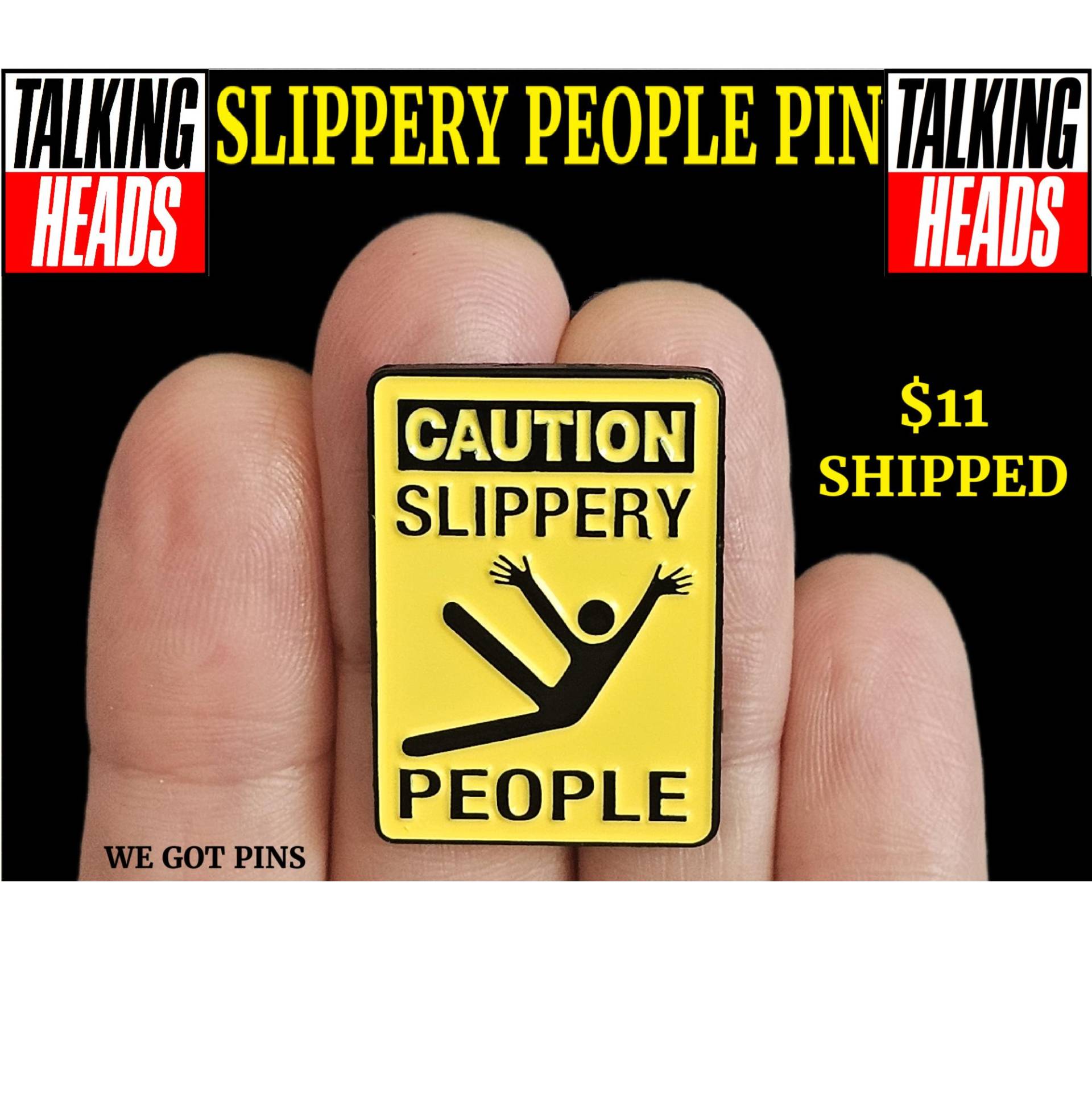 Slippery People Vorsicht Schild Funk Band Konzert Merch Emaille Hut Pin Slippery People Vorsicht Schild Funk Band Konzert Merch Emaille Hut Pin von WeGotPinsMerch