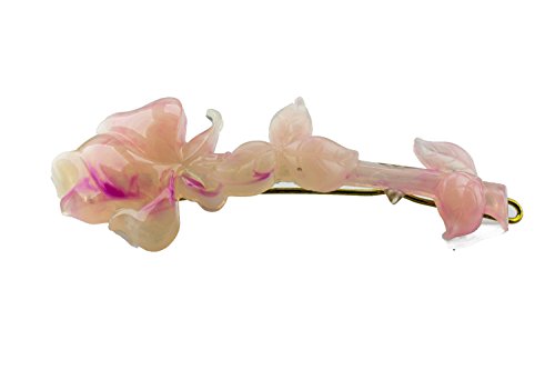 2Stk Rosen Drahtspange ca 6cm lang und 2,2 cm breit in rosa - Made in Germany - WeLoveBeads von WeLoveBeads