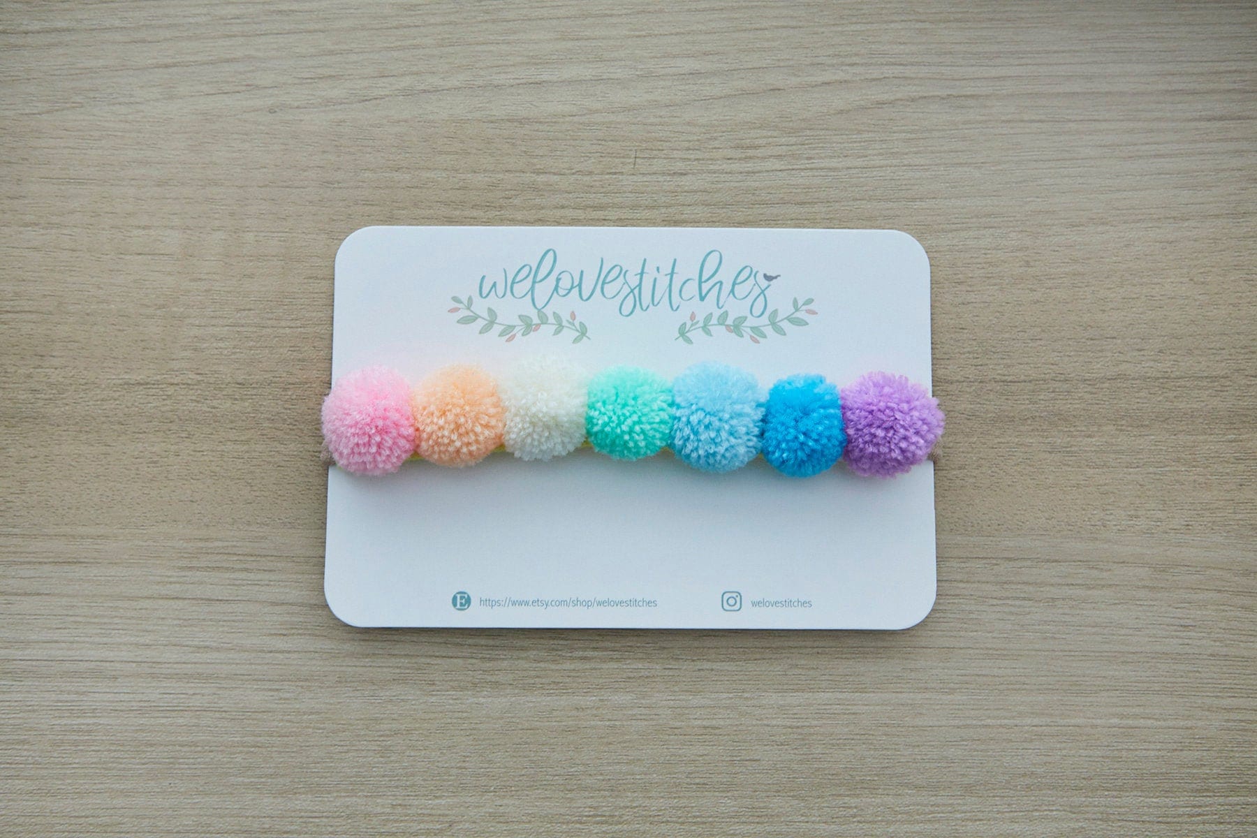 Regenbogen Pom Stirnbänder - Neugeborenen Stirnband Baby Mädchen Kleinkind von WeLoveStitches