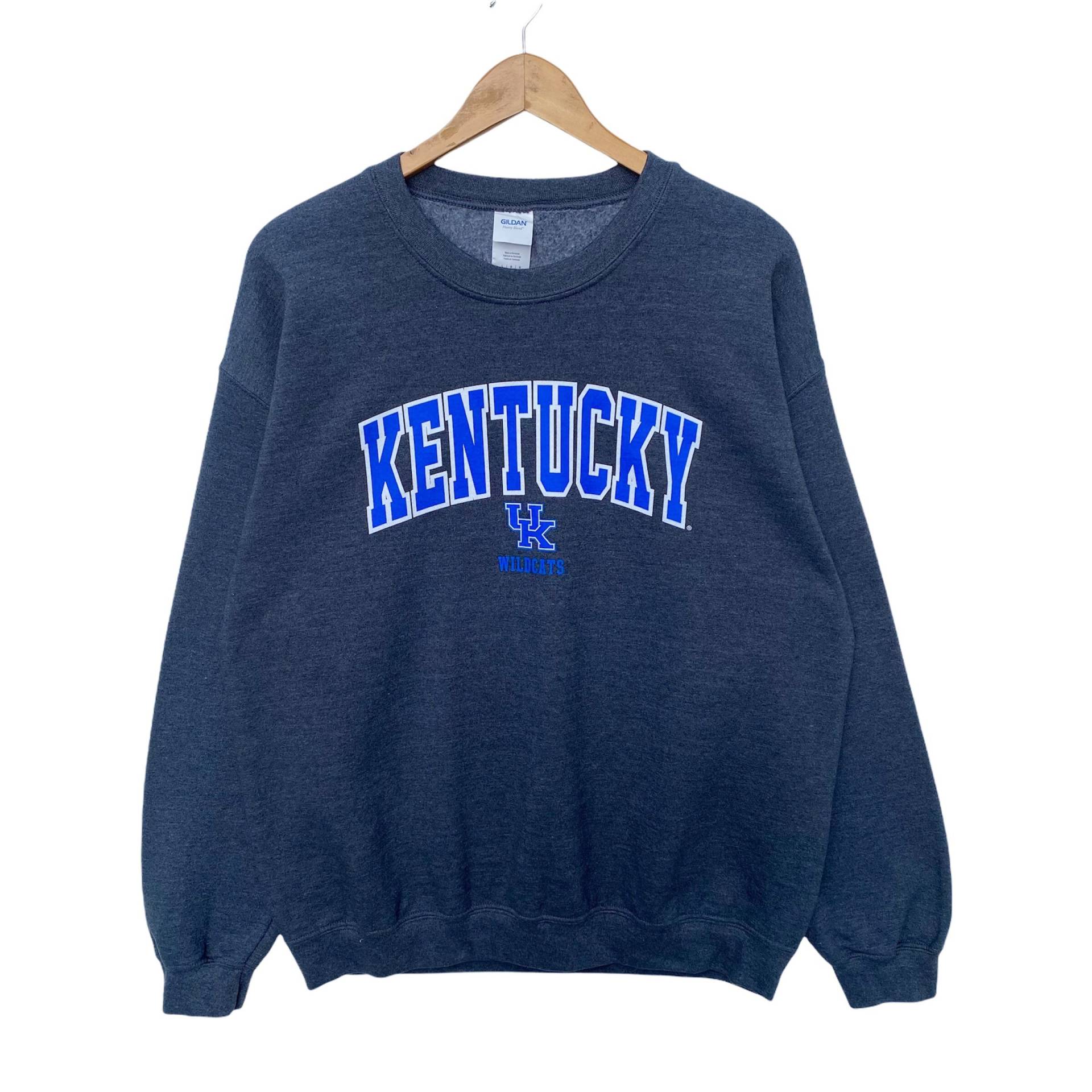 University Of Kentucky Sweatshirt Pullover Large Size Langarm Dunkelgrau Shirt College Usa State Crew Neck Wildcats von WeWearItAgain