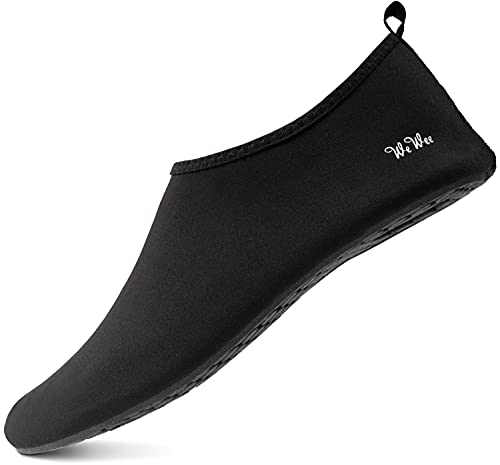 Die Gesunden Allround-Barfußschuhe Herren – Vielseitig Einsetzbare Minimalschuhe, Wasserschuhe, Strandschuhe (Schwarz, Größe 44-45) Herstellergröße 3XL von WeWee