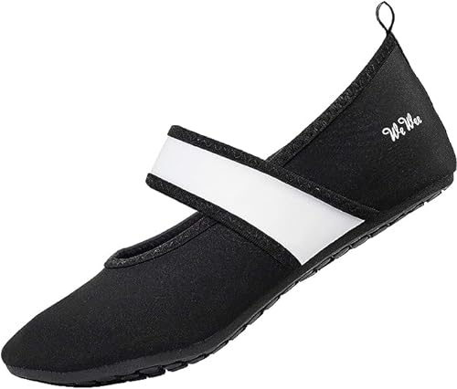 WeWee® Barfußschuhe Damen [Gr. 35-43] mit stützendem Band für perfekten Halt I Federleichte & Flexible Barfuss Schuhe Damen Outdoor für freie Füße I Weiß I Größe 37-38 I M von WeWee