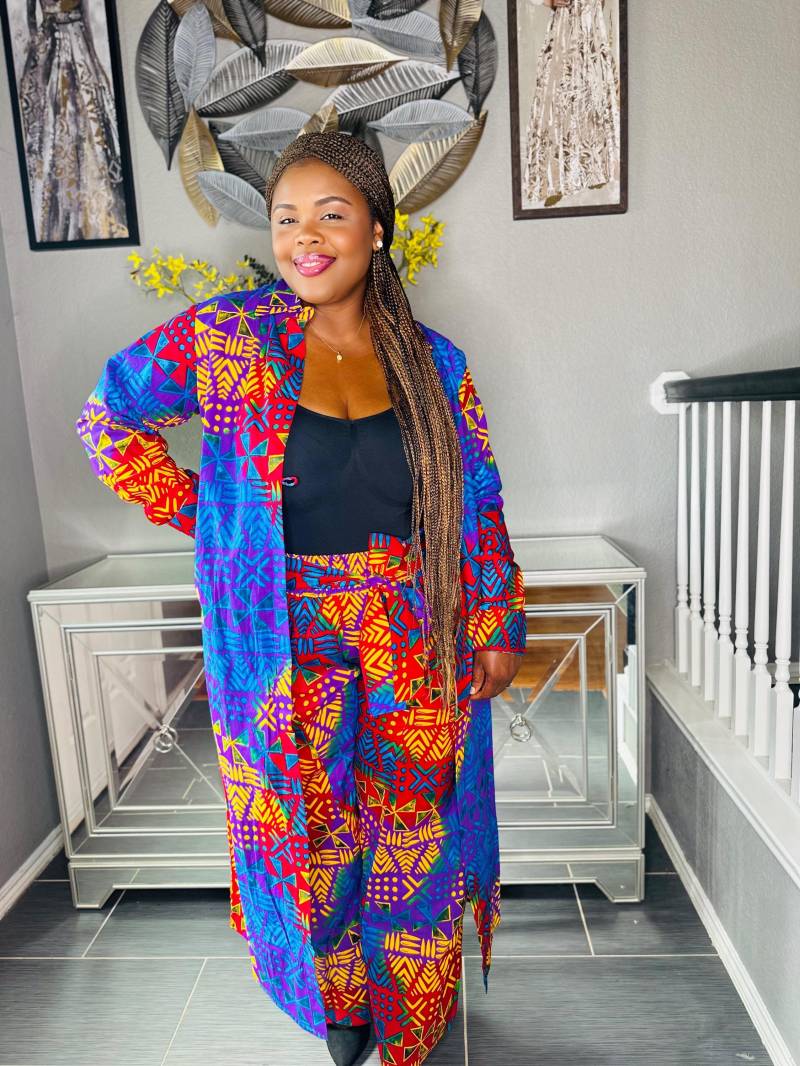 Ankara Button Up Pants Set von WeYoneStyle