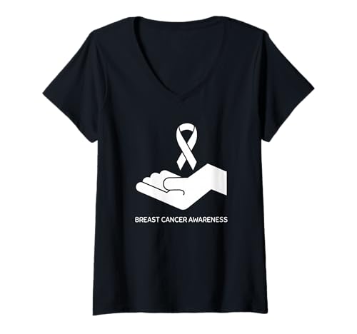 Damen Brustkrebs-Bewusstsein Zeigen, DASS Sie Sich diesen Oktober kümmern Mädchen T-Shirt mit V-Ausschnitt Damen Brustkrebs-Bewusstsein Zeigen, DASS Sie Sich diesen Oktober kümmern Mädchen T-Shirt mit V-Ausschnitt von Wear Pink this October Breast Cancer Awareness Mom