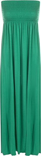 WearAll Bandeau-Maxikleid für Damen, Übergröße, trägerlos, gerafft, lang, Größe 42-50, Jadegrün, 38-40 WearAll Bandeau-Maxikleid für Damen, Übergröße, trägerlos, gerafft, lang, Größe 42-50, Jadegrün, 38-40 von WearAll