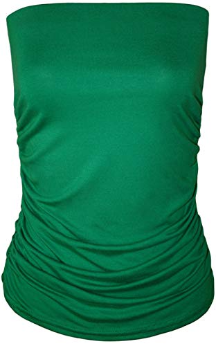 WearAll Damen Bandeau-Top in Übergröße, trägerlos, Schwarz, Größe 42-44, jade, 40-42 Plus von WearAll