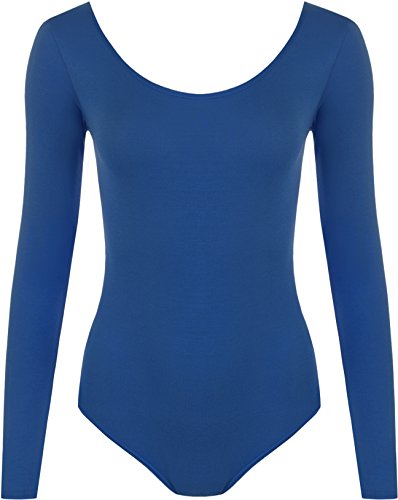 WearAll - Damen Body elastisch Langarm Bodysuit Top - Blau - 40-42 WearAll - Damen Body elastisch Langarm Bodysuit Top - Blau - 40-42 von WearAll