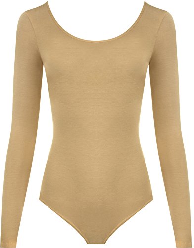 WearAll - Damen Body elastisch Langarm Bodysuit Top - Kamel - 36-38 WearAll - Damen Body elastisch Langarm Bodysuit Top - Kamel - 36-38 von WearAll