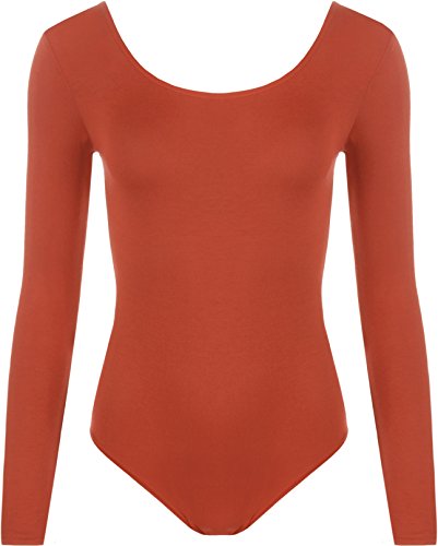 WearAll - Damen Body elastisch Langarm Bodysuit Top - Rost - 40-42 WearAll - Damen Body elastisch Langarm Bodysuit Top - Rost - 40-42 von WearAll