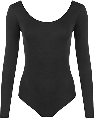 WearAll - Damen Body elastisch Langarm Bodysuit Top - Schwarz - 40-42 WearAll - Damen Body elastisch Langarm Bodysuit Top - Schwarz - 40-42 von WearAll