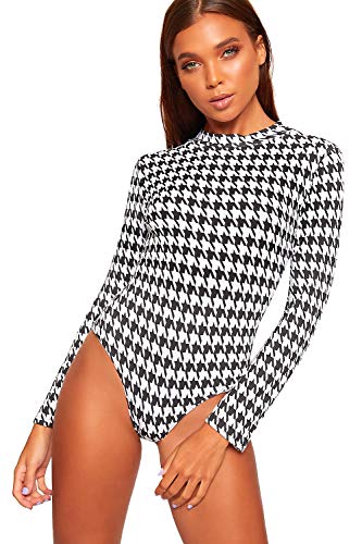 WearAll Damen-Body mit Rollkragen, langärmelig, Animal-Camouflage, Schottenmuster, Gr. 34-54, Houndstooth, 50 WearAll Damen-Body mit Rollkragen, langärmelig, Animal-Camouflage, Schottenmuster, Gr. 34-54, Houndstooth, 50 von WearAll