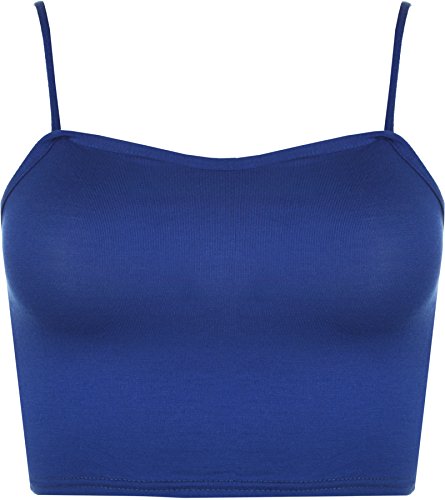 WearAll - Damen Camisole Träger Crop Bralet Vest Top - Königsblau - 40-42 von WearAll