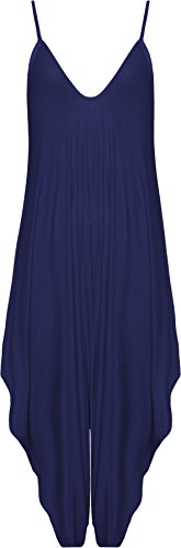 WearAll - Damen Lagenlook Strappy Harem Jumpsuit Kleid Cami Playsuit Weste Top - Marineblau - 40-42 von WearAll