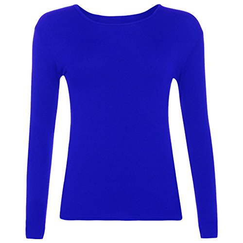 WearAll Damen Langarm-T-Shirt, Größe 34-40, electric blue, 3XL von WearAll