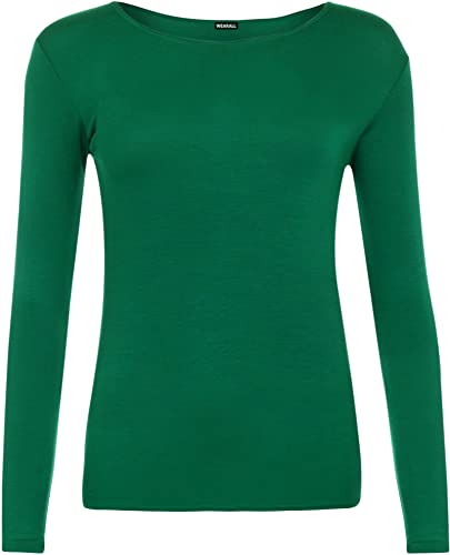 WearAll Damen Langarm-T-Shirt, Größe 34-40, jade, XX-Large Plus von WearAll