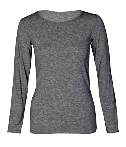 WearAll Damen Langarmshirt, Gr. 36 - 42 Gr. 42-44, anthrazit von WearAll