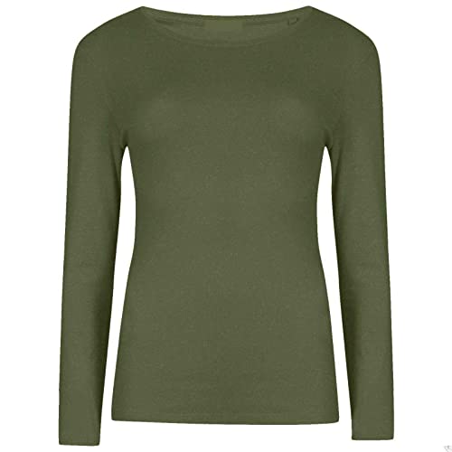 WearAll Damen Langarmshirt, Gr. 36 - 42 Gr. xl, khaki von WearAll