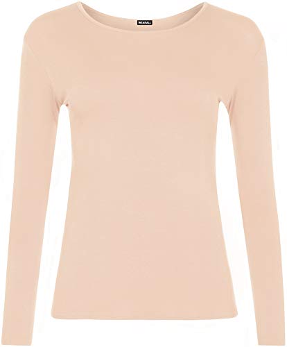 WearAll Damen-Langarmshirt, Übergrößen Gr. 50-52, pfirsich von WearAll