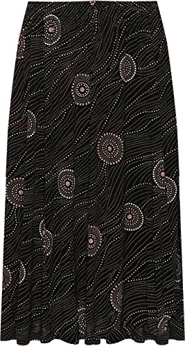 WearAll Damen Midirock mit Blumenmuster, elastischer Bund, bedruckt, Stretch, lang, 44-66, Pink Circle Black, 50/52/Große Größen WearAll Damen Midirock mit Blumenmuster, elastischer Bund, bedruckt, Stretch, lang, 44-66, Pink Circle Black, 50/52/Große Größen von WearAll