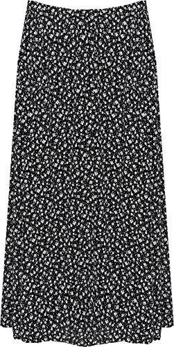 WearAll Damen Plus Midi- Blumen Druck Rock Damen Elastische Taille Strecke Lang - Schwarz Blume - 52-54 WearAll Damen Plus Midi- Blumen Druck Rock Damen Elastische Taille Strecke Lang - Schwarz Blume - 52-54 von WearAll