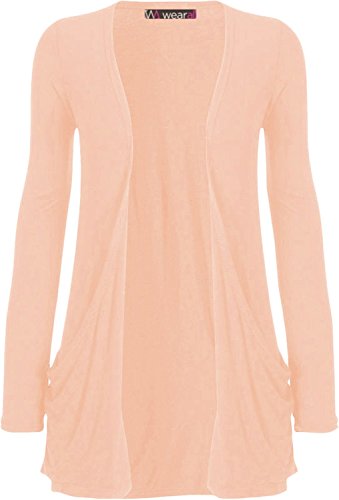 WearAll - Damen Strickjacke mit langen Ärmeln, mit Taschen, Gr. 34-54, pfirsich, 3XL Große Größen WearAll - Damen Strickjacke mit langen Ärmeln, mit Taschen, Gr. 34-54, pfirsich, 3XL Große Größen von WearAll