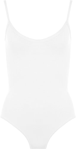 WearAll - Damen Träger Ärmellos Cami Vest Body Top - Weiß - 40-42 von WearAll