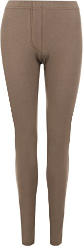 WearAll - Damen Übergröße Jeggings Voller Länge Knöchel Elastisch Leggings - Braun - 42 von WearAll