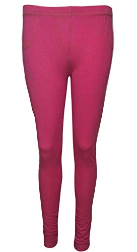 WearAll - Damen Übergröße Jeggings Voller Länge Knöchel Elastisch Leggings - Cerise - 54-56 von WearAll